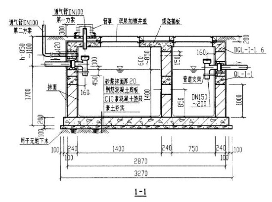 1砖砌化粪池